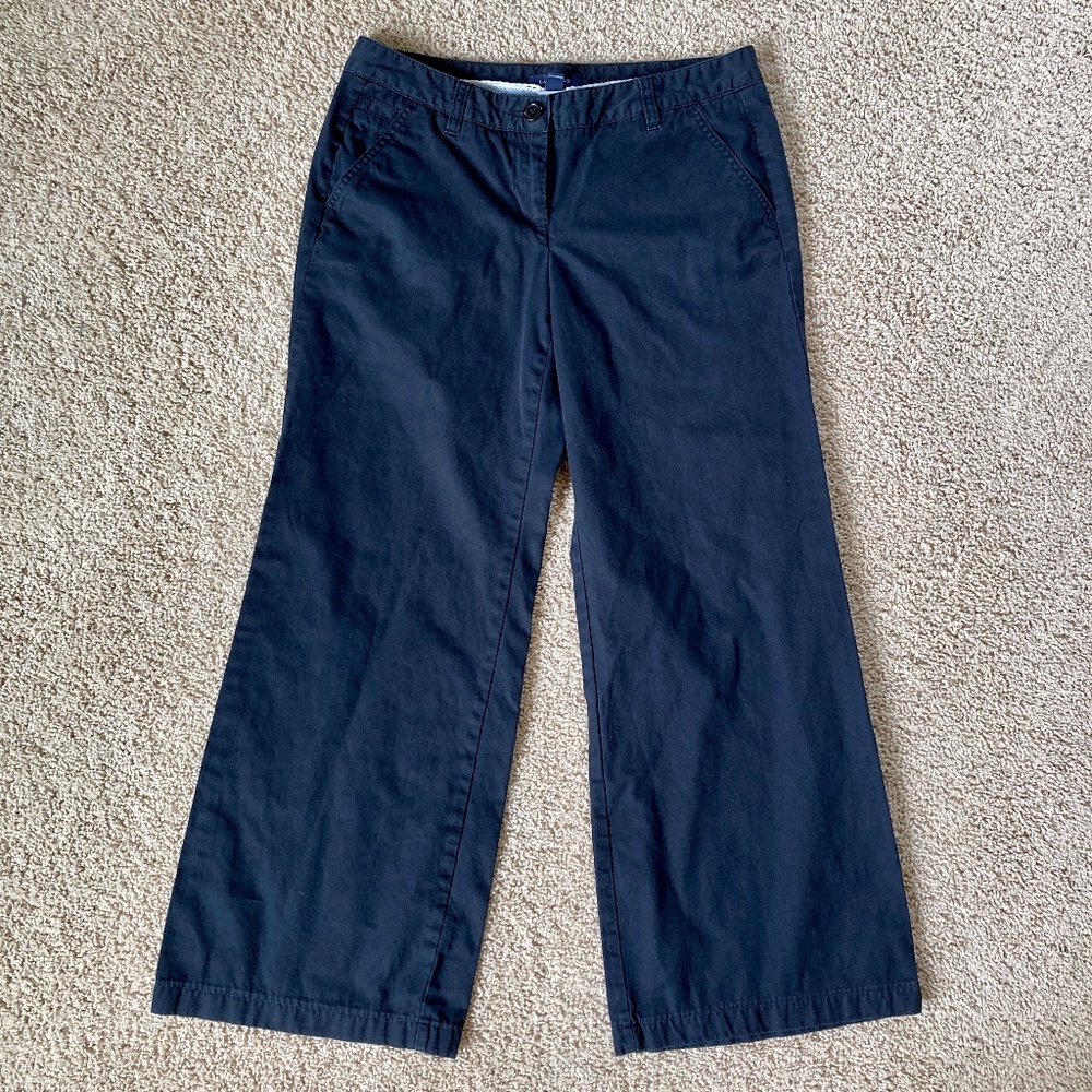 Lands’ End Black Wide Leg Trouser - 8 petite short